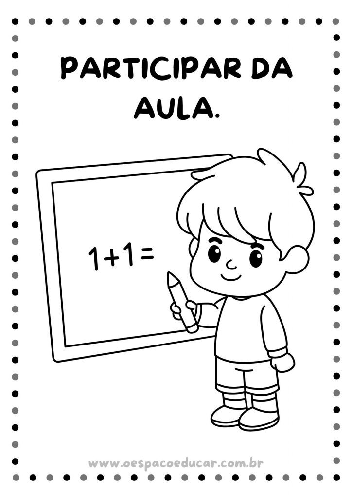 Combinados da turma para colorir!