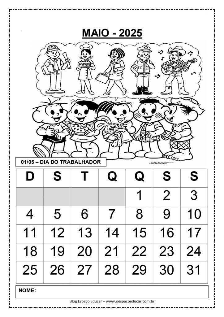 CALENDÁRIOS 2025 TURMA DA MÔNICA