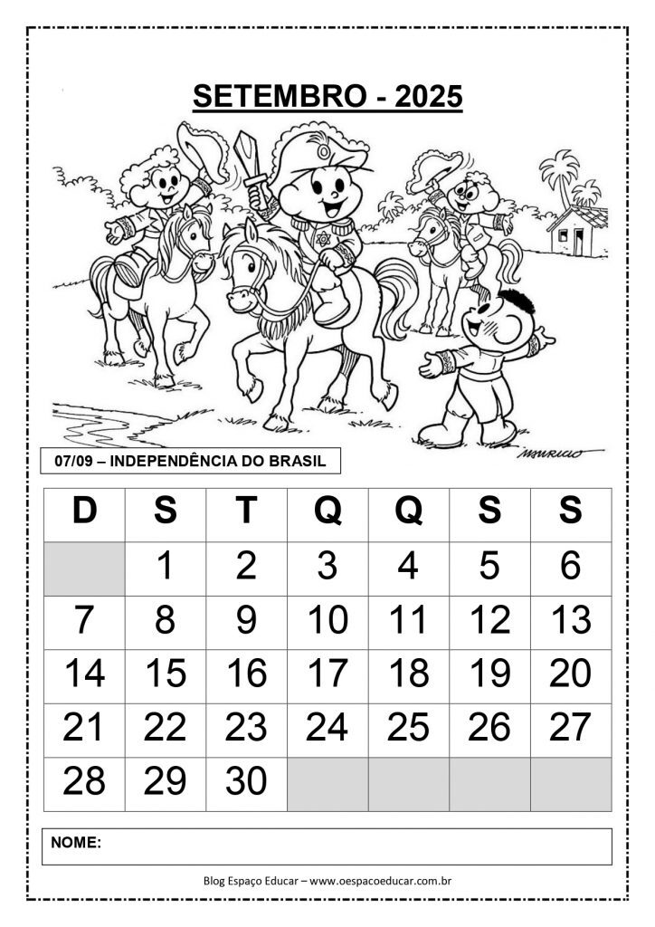 CALENDÁRIOS 2025 TURMA DA MÔNICA
