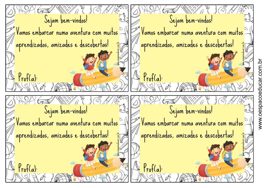 Cartão bem vinidos