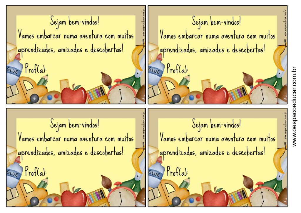Cartão bem vinidos
