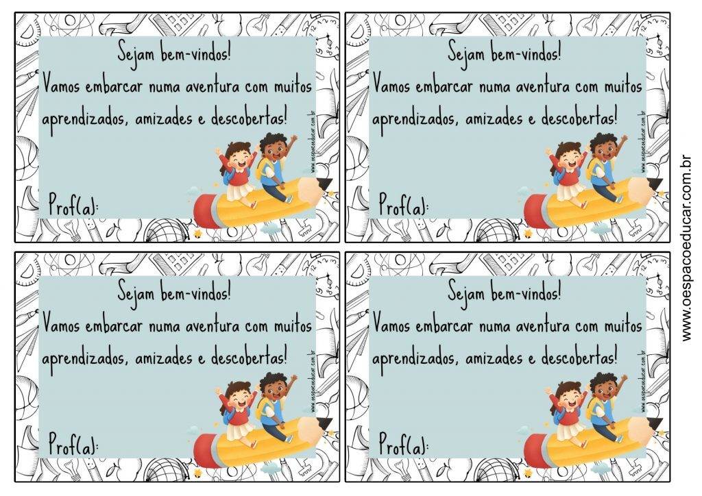 Cartão bem vinidos