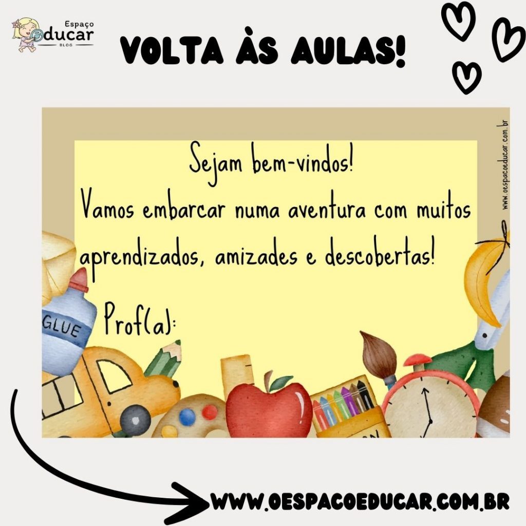 Cartão bem-vindos!