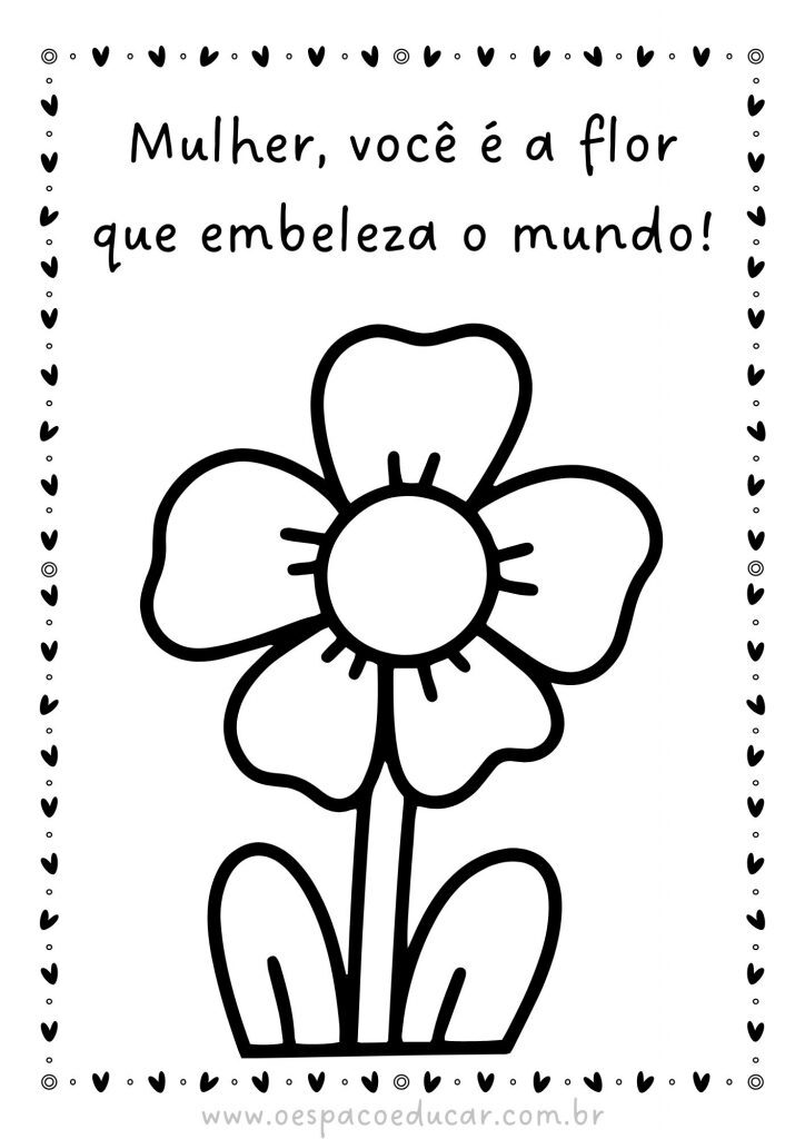 Dia da mulher: para colorir!