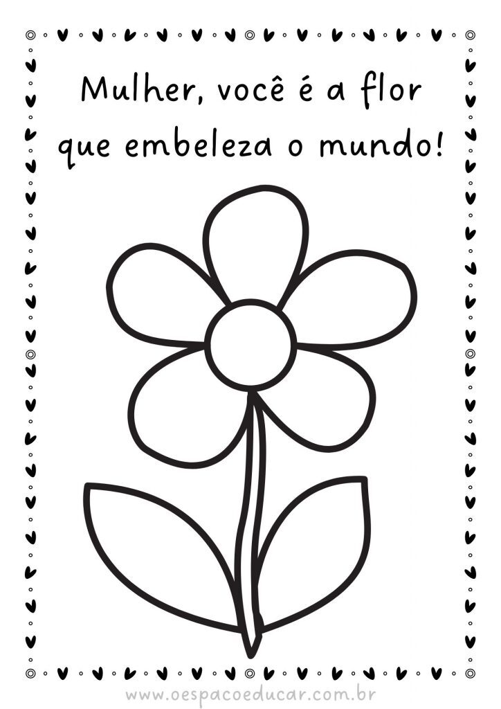 Dia da mulher: para colorir!