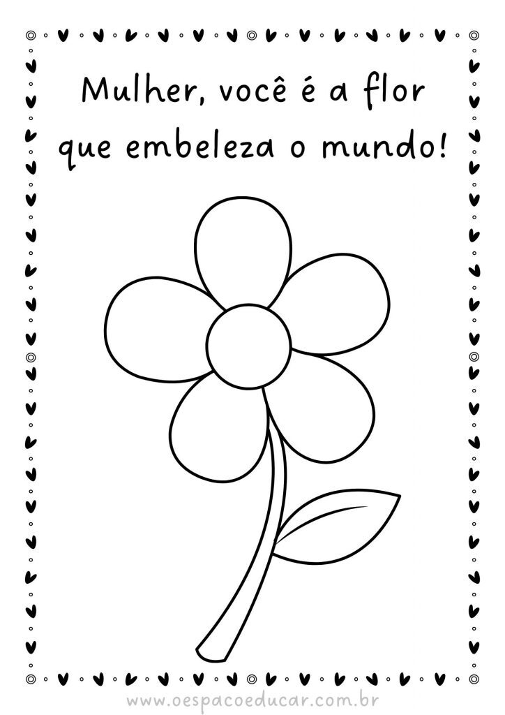 Dia da mulher: para colorir!