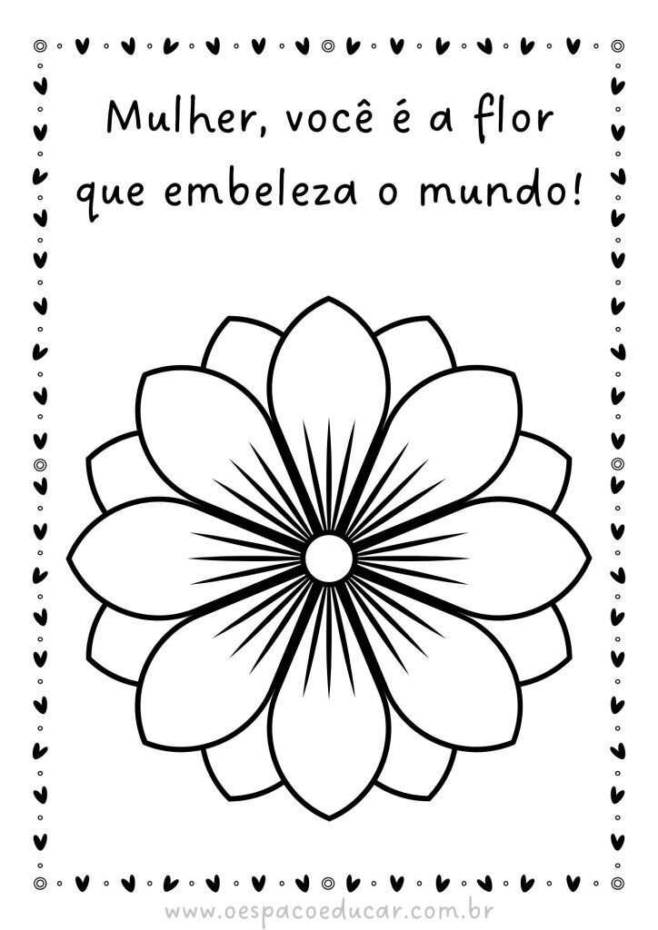 Dia da mulher: para colorir!