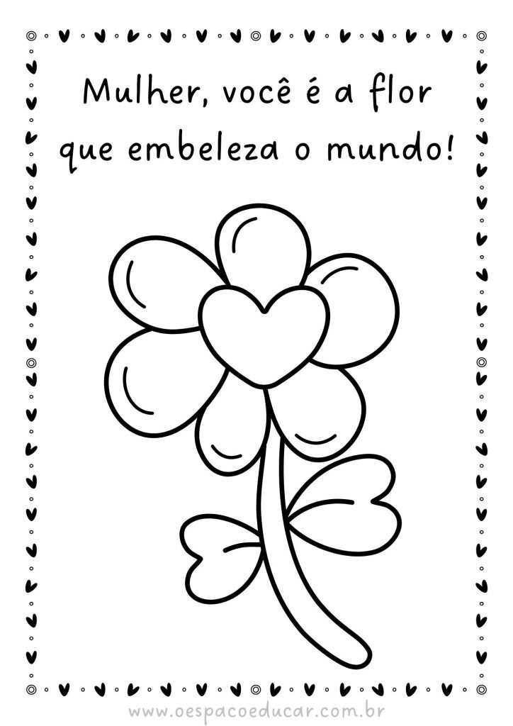 Dia da mulher: para colorir!