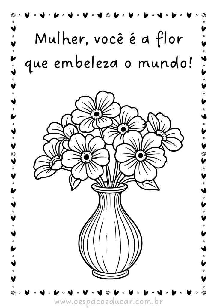Dia da mulher: para colorir!