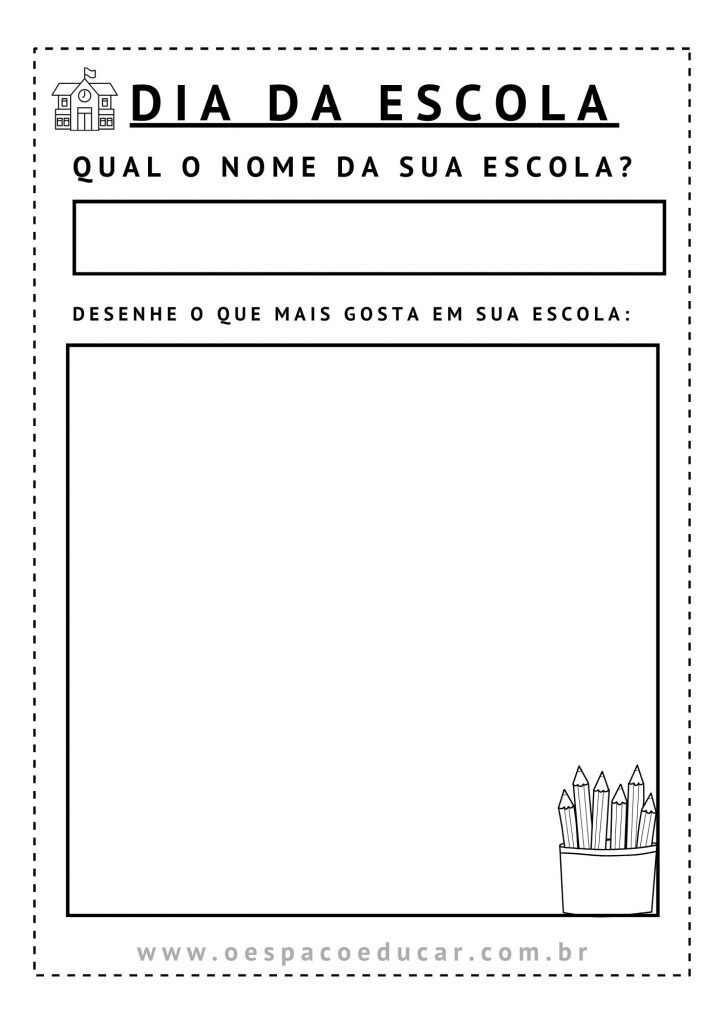 Dia da Escola: atividades de alfabetização!