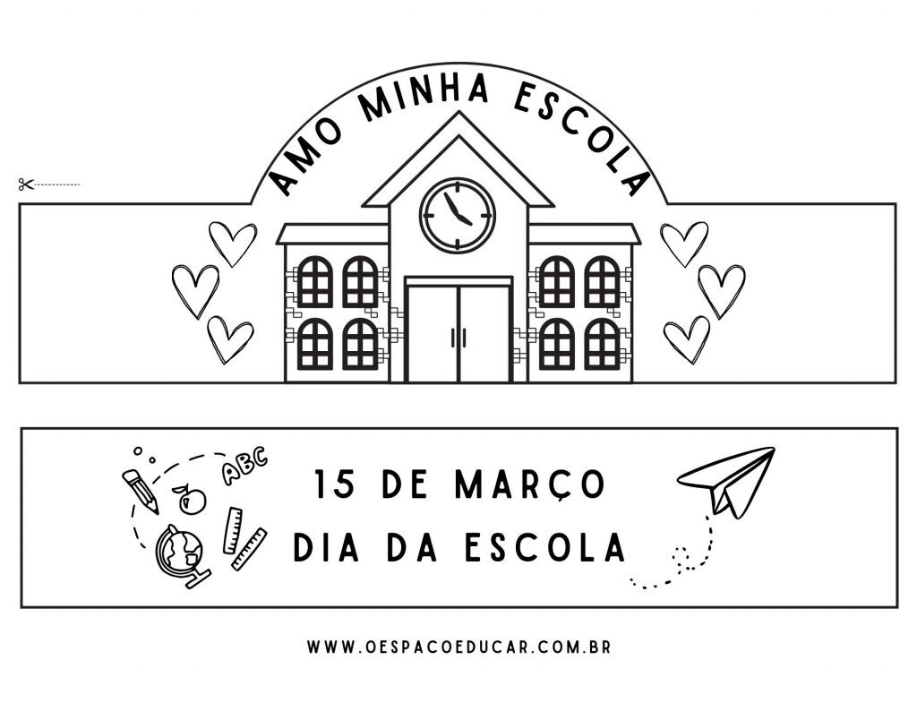 Dia da Escola: coroas para colorir!