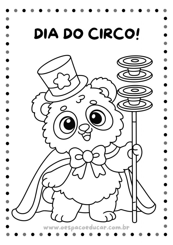 Dia do Circo: colorir!