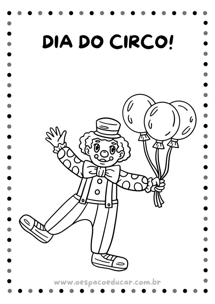 Dia do Circo: colorir!