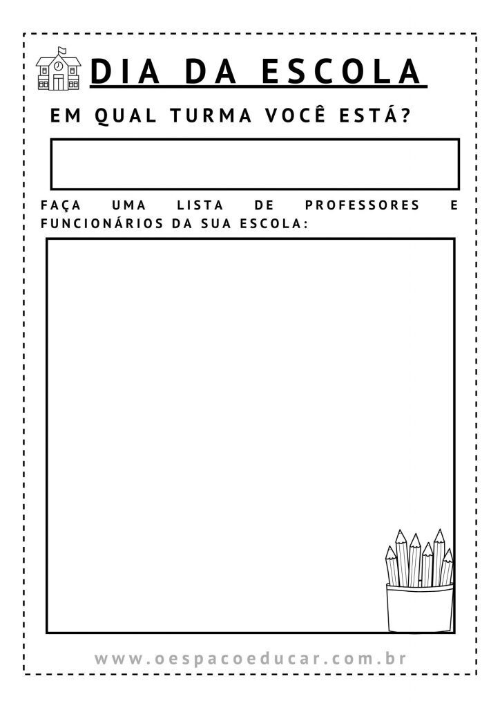 Dia da Escola: atividades de alfabetização!
