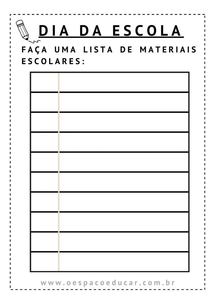 Dia da Escola: atividades de alfabetização!