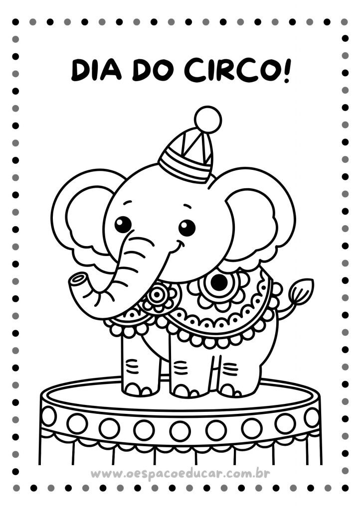 Dia do Circo: colorir!