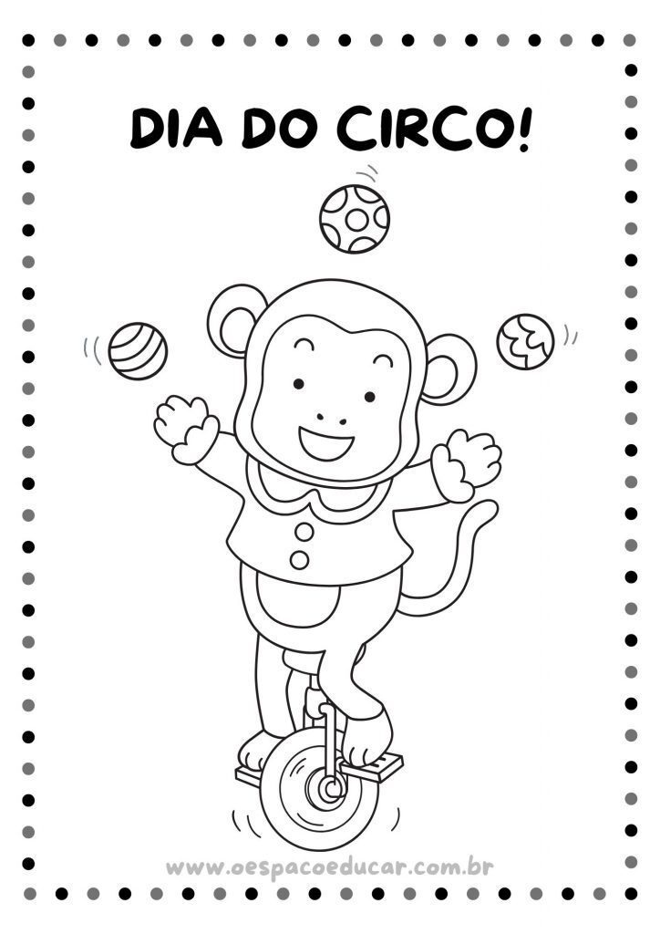 Dia do Circo: colorir!