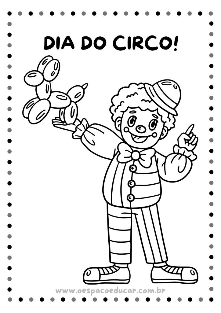 Dia do Circo: colorir!