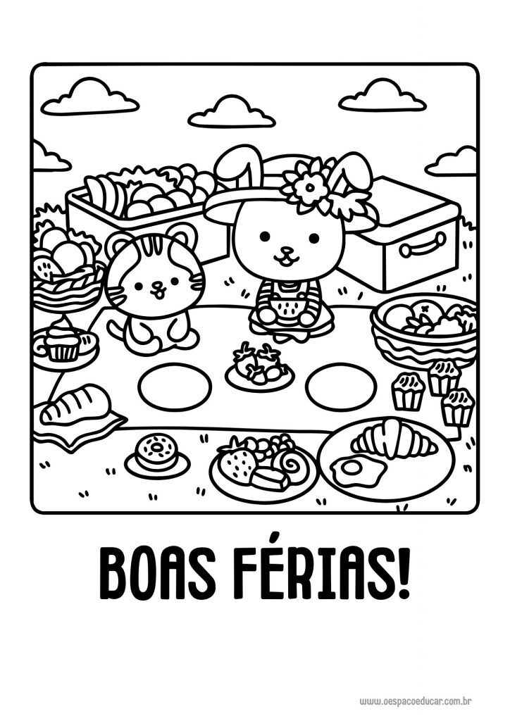 Para colorir: férias!