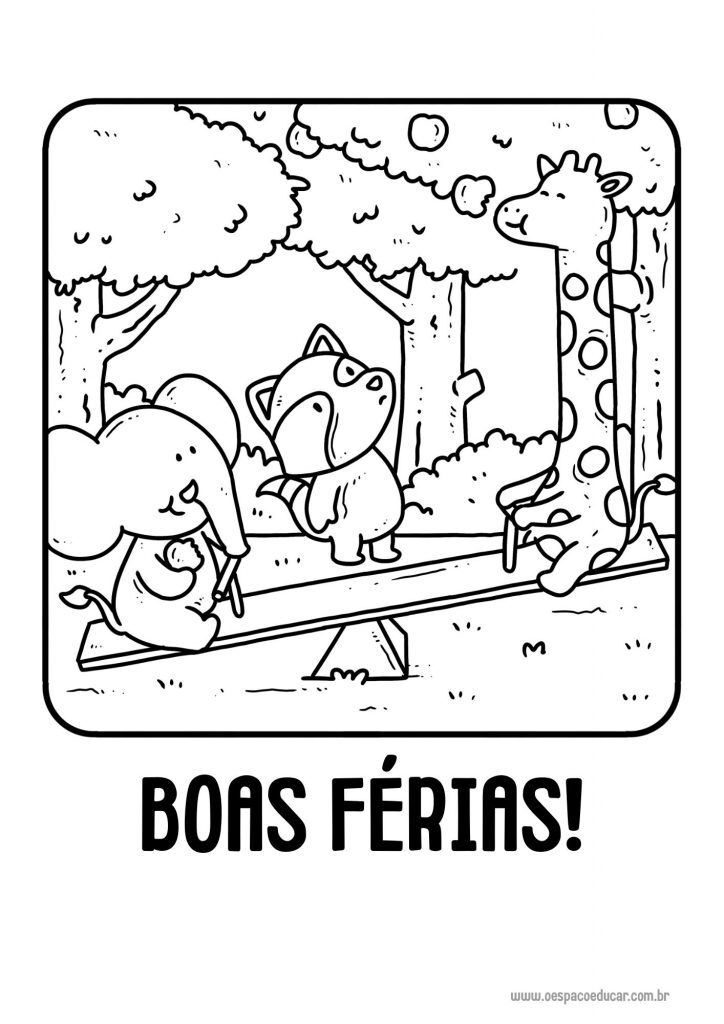 Para colorir: férias!