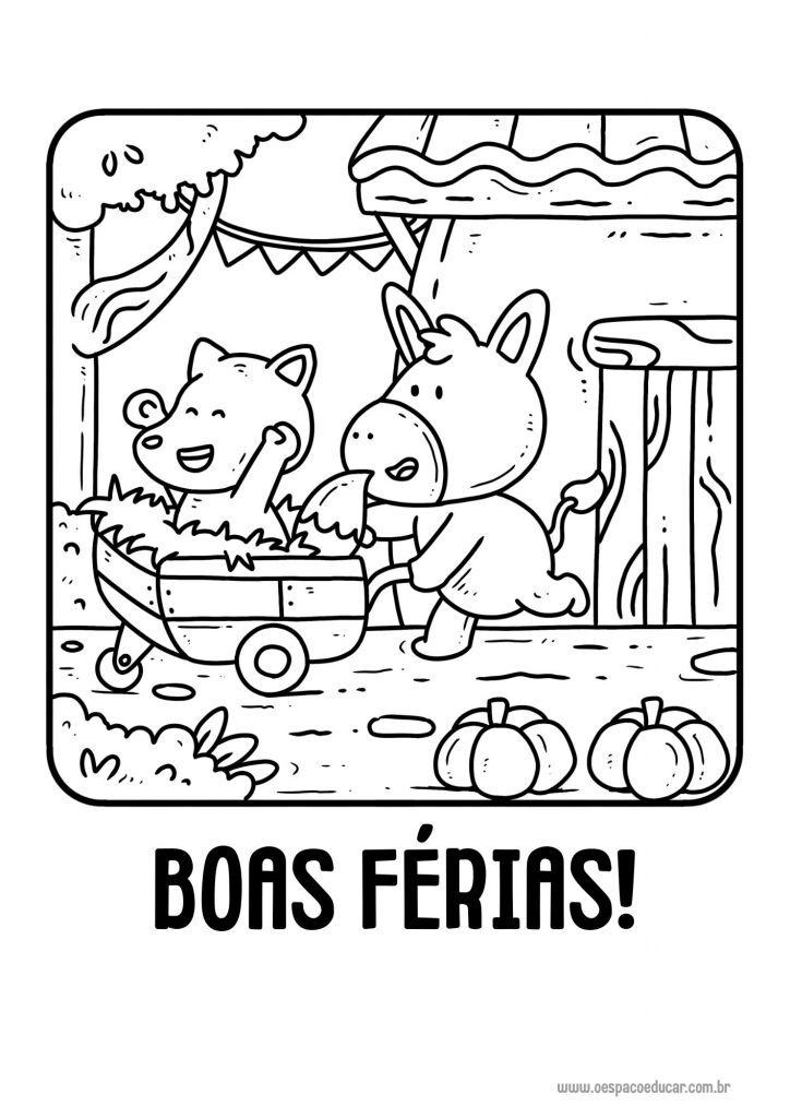 Para colorir: férias!