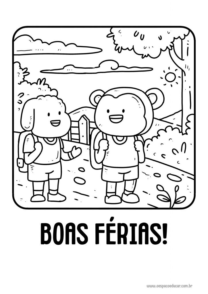 Para colorir: férias!