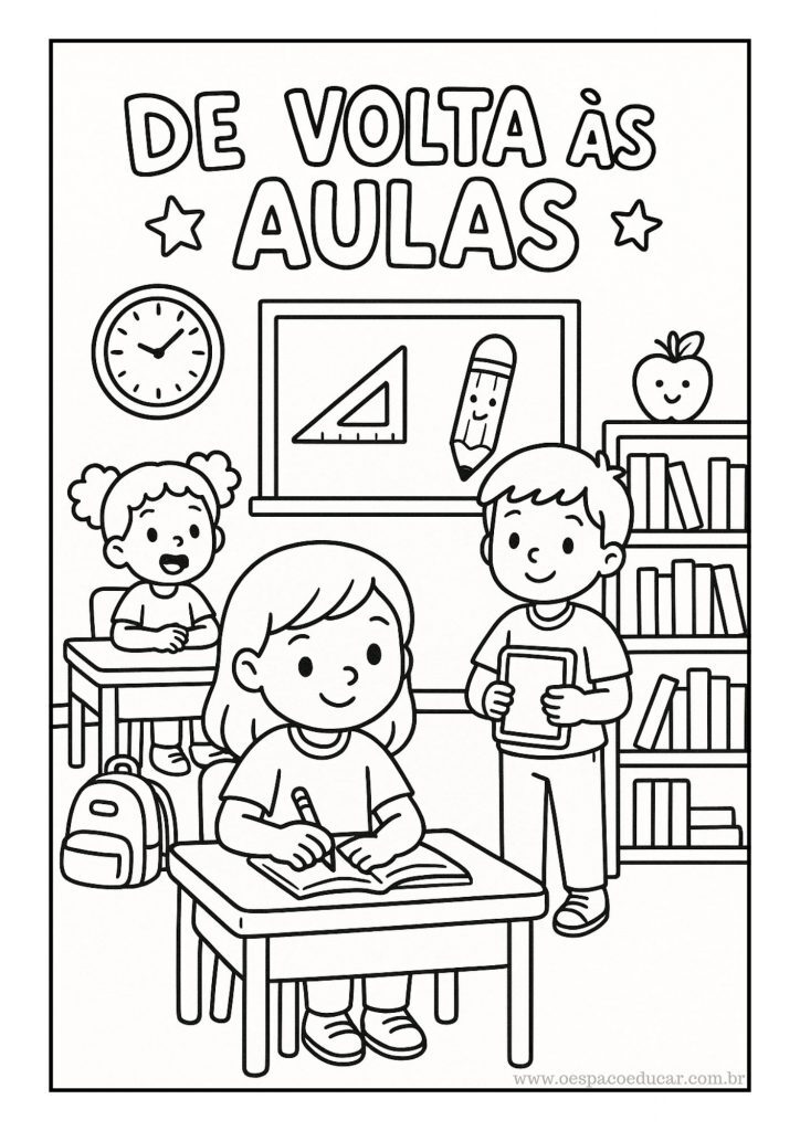 Volta às aulas: para colorir!