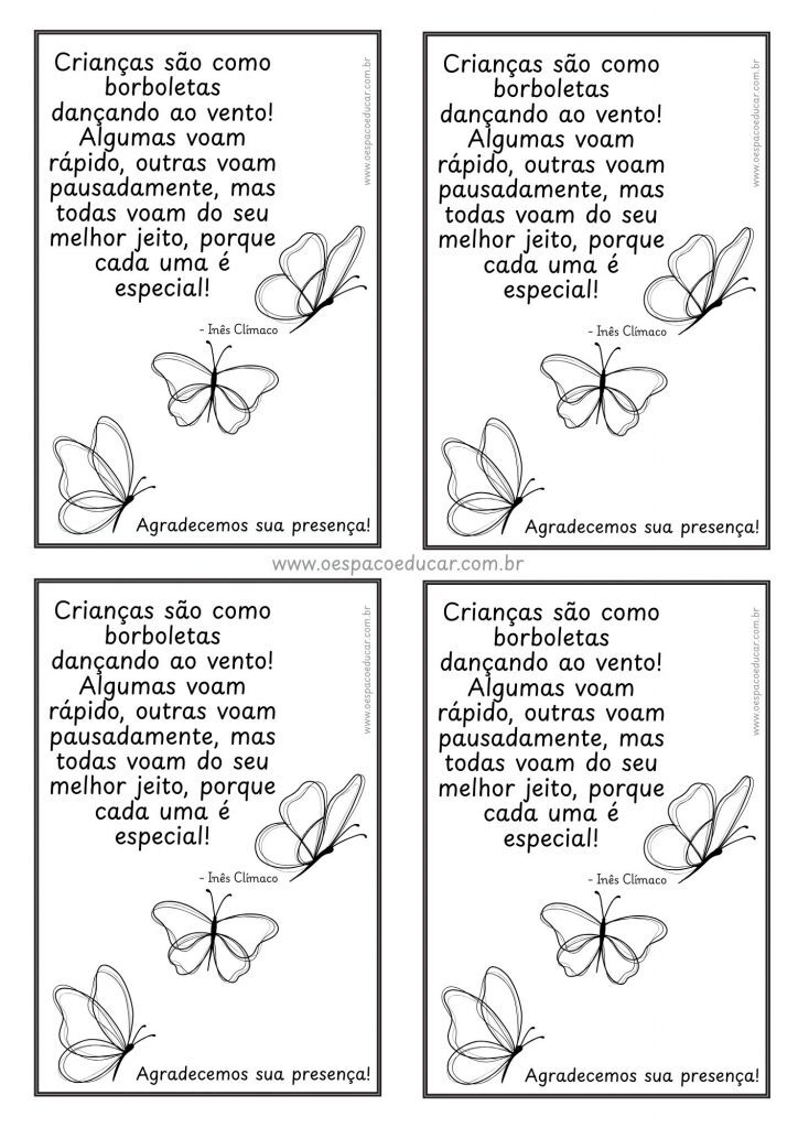 Mensagem para reunião de pais!
