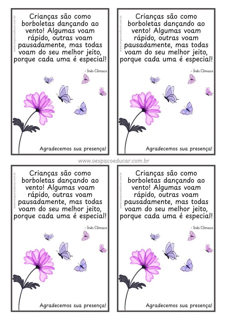 Mensagem para reunião de pais!