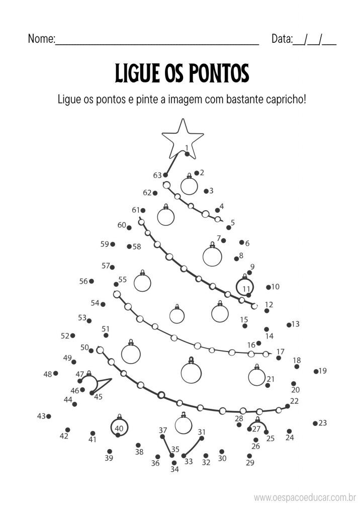 Natal: ligue os pontos!