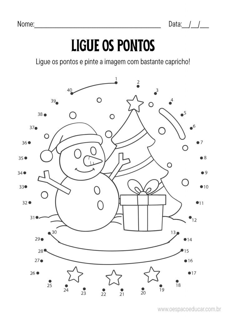 Natal: ligue os pontos!