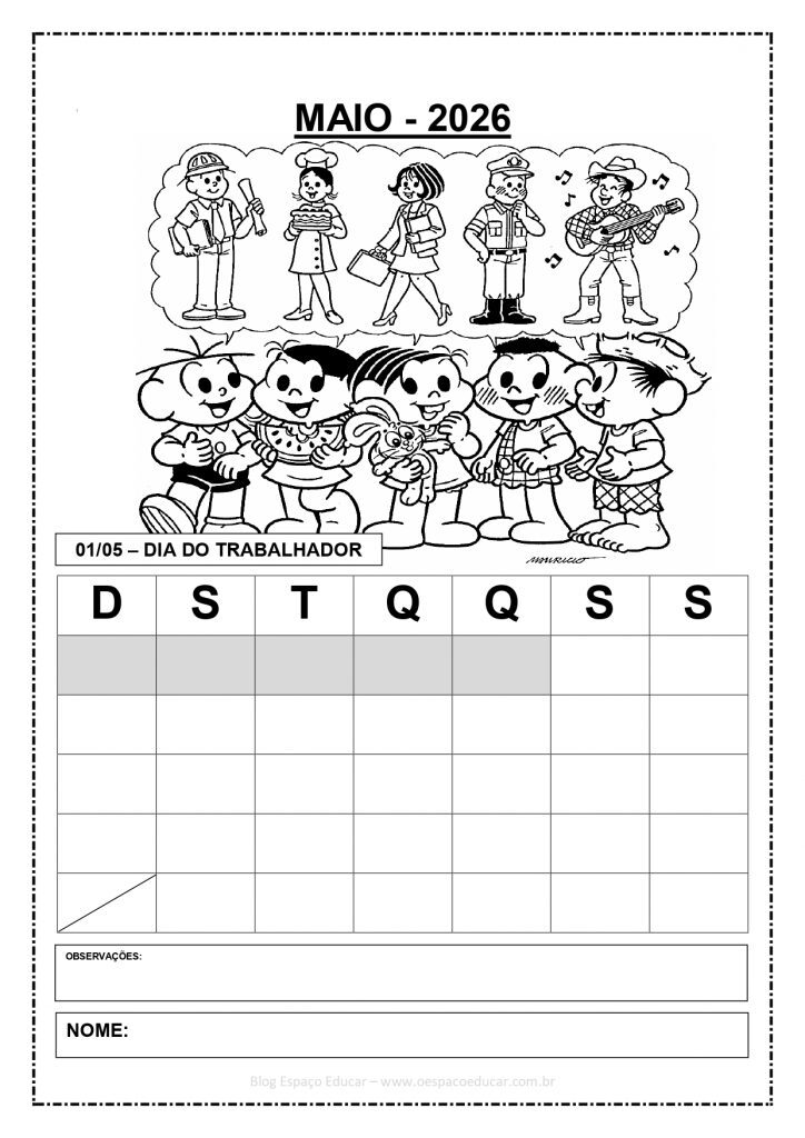 CALENDÁRIOS 2026 TURMA DA MÔNICA