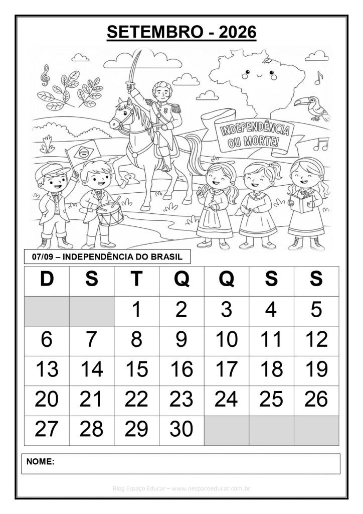 CALENDÁRIOS 2026 PREENCHIDOS