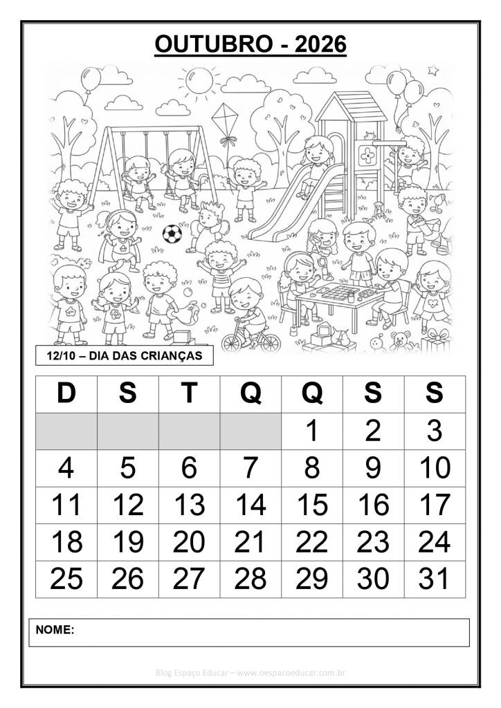 CALENDÁRIOS 2026 PREENCHIDOS