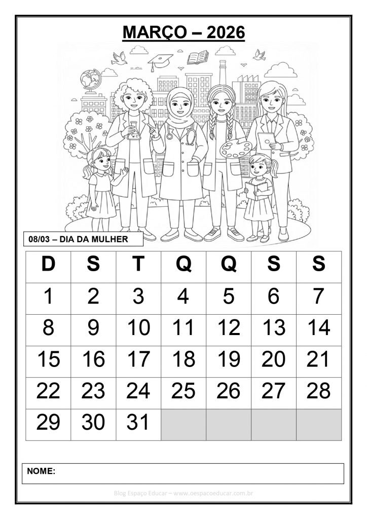 CALENDÁRIOS 2026 PREENCHIDOS