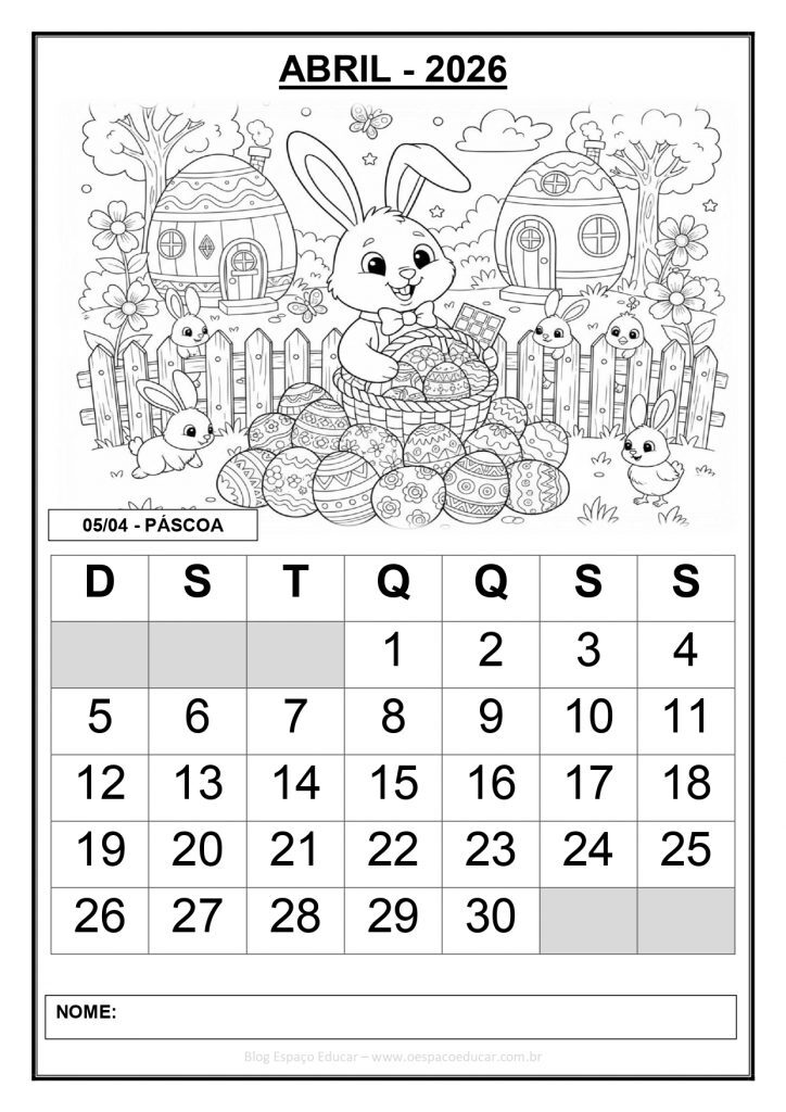 CALENDÁRIOS 2026 PREENCHIDOS