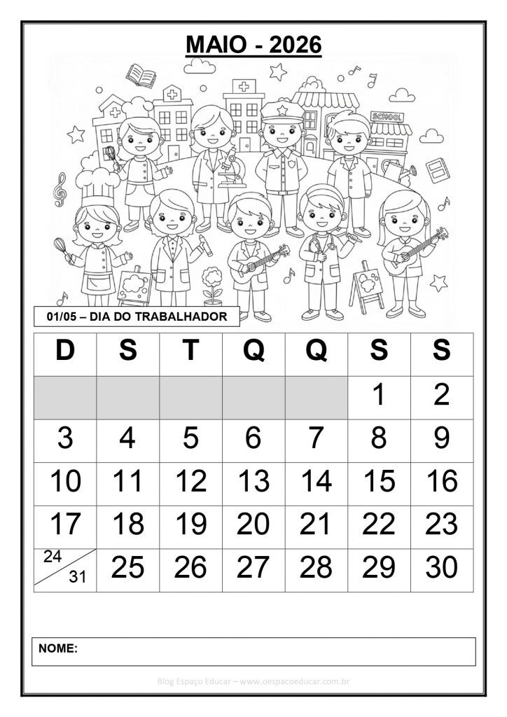 CALENDÁRIOS 2026 PREENCHIDOS