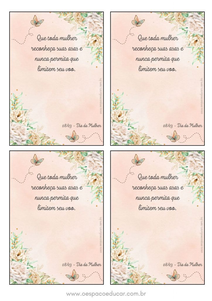 Dia da Mulher: cartão borboleta!