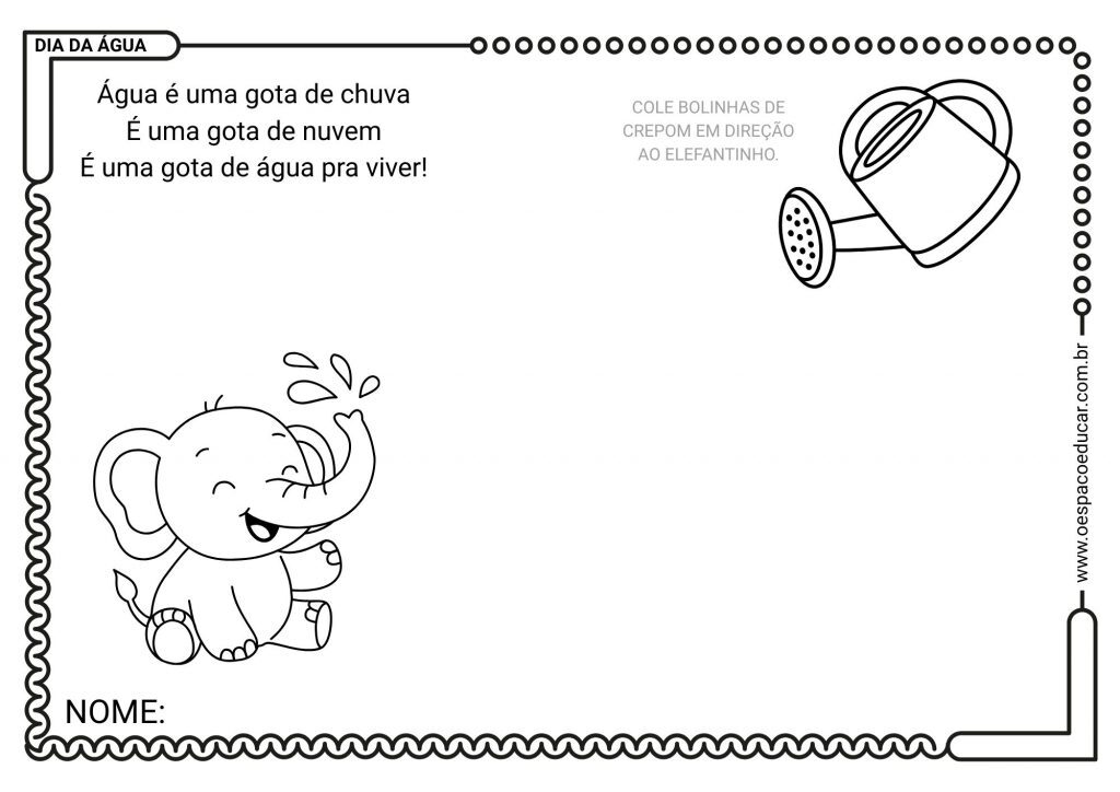Educação Infantil: dia da água!