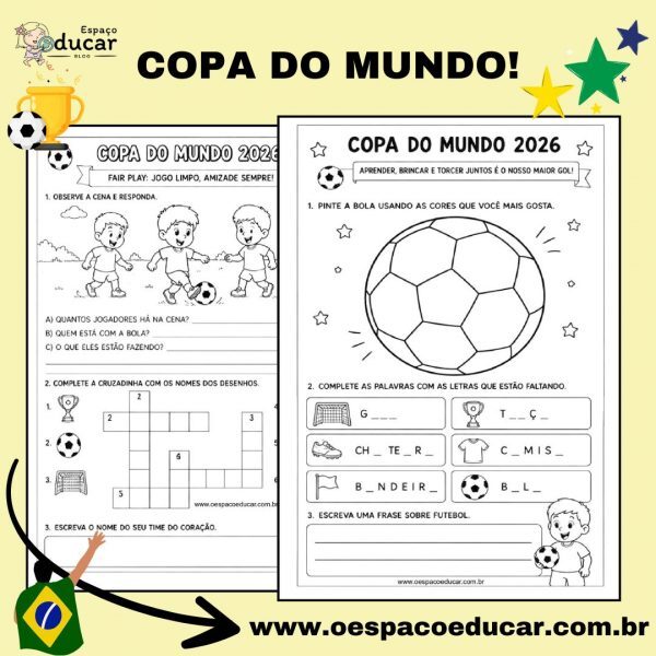 Copa do Mundo: Atividades de alfabetização!