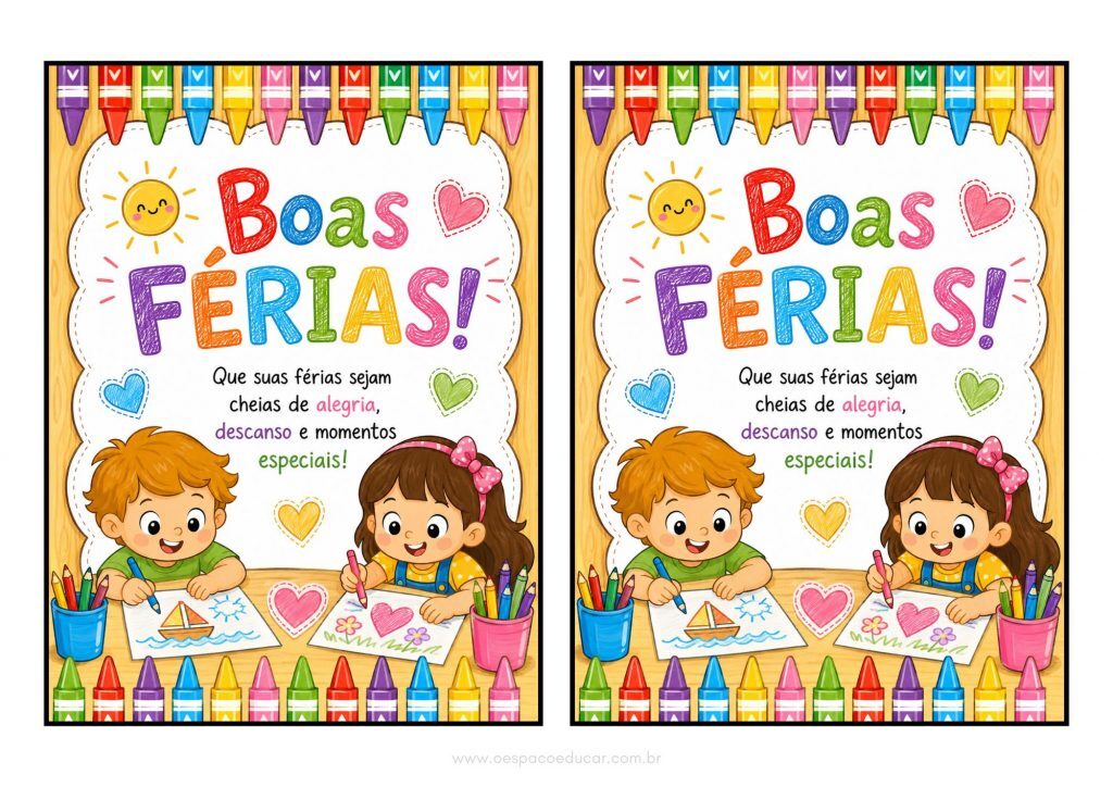 Bilhete de férias!