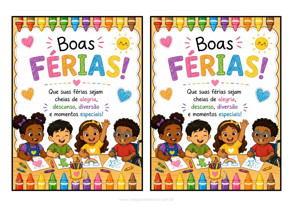 Bilhete de férias!
