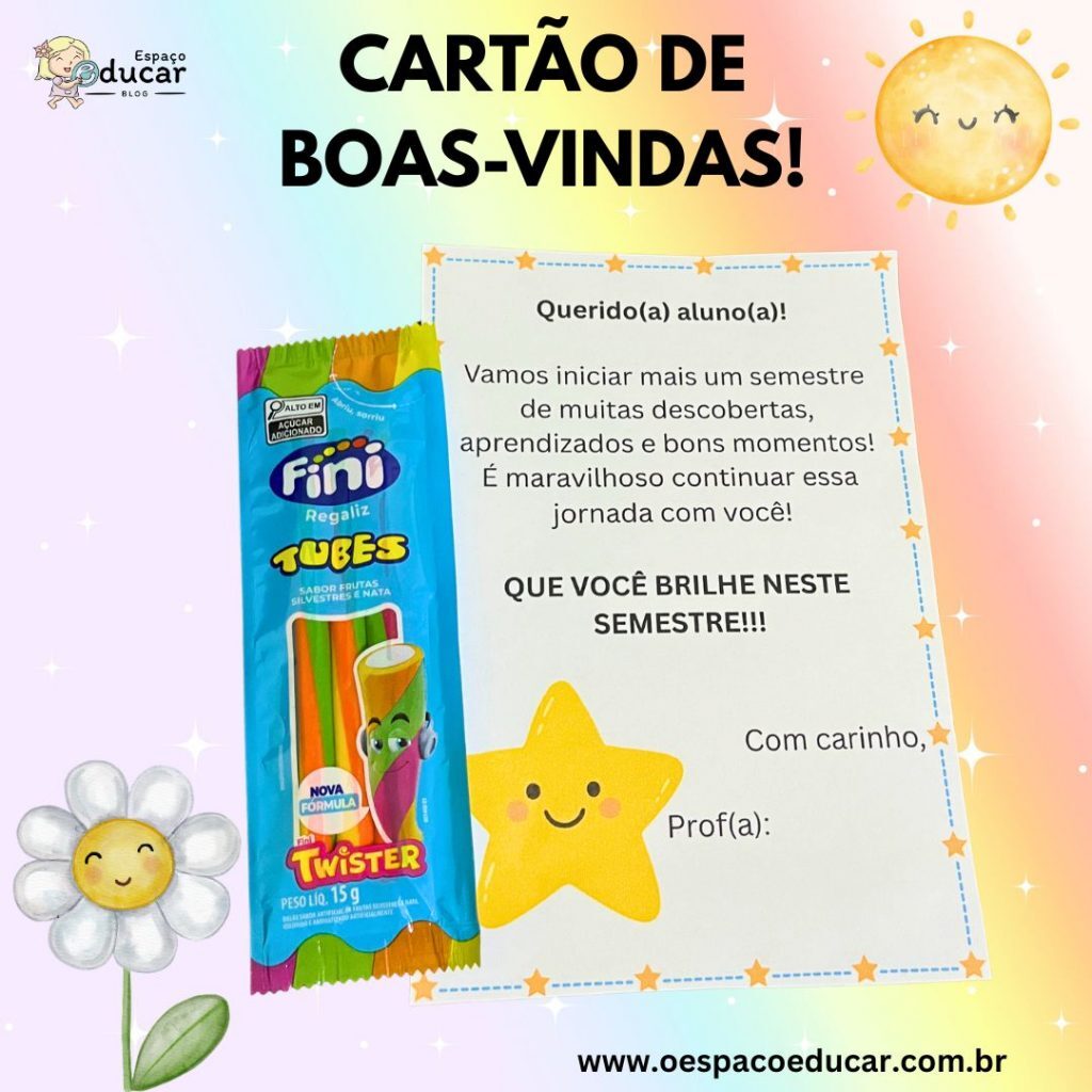Volta às aulas: cartões de boas-vindas!