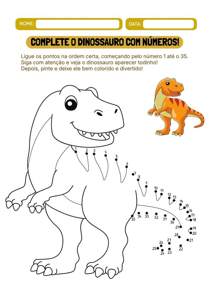 Atividades com dinossauros!