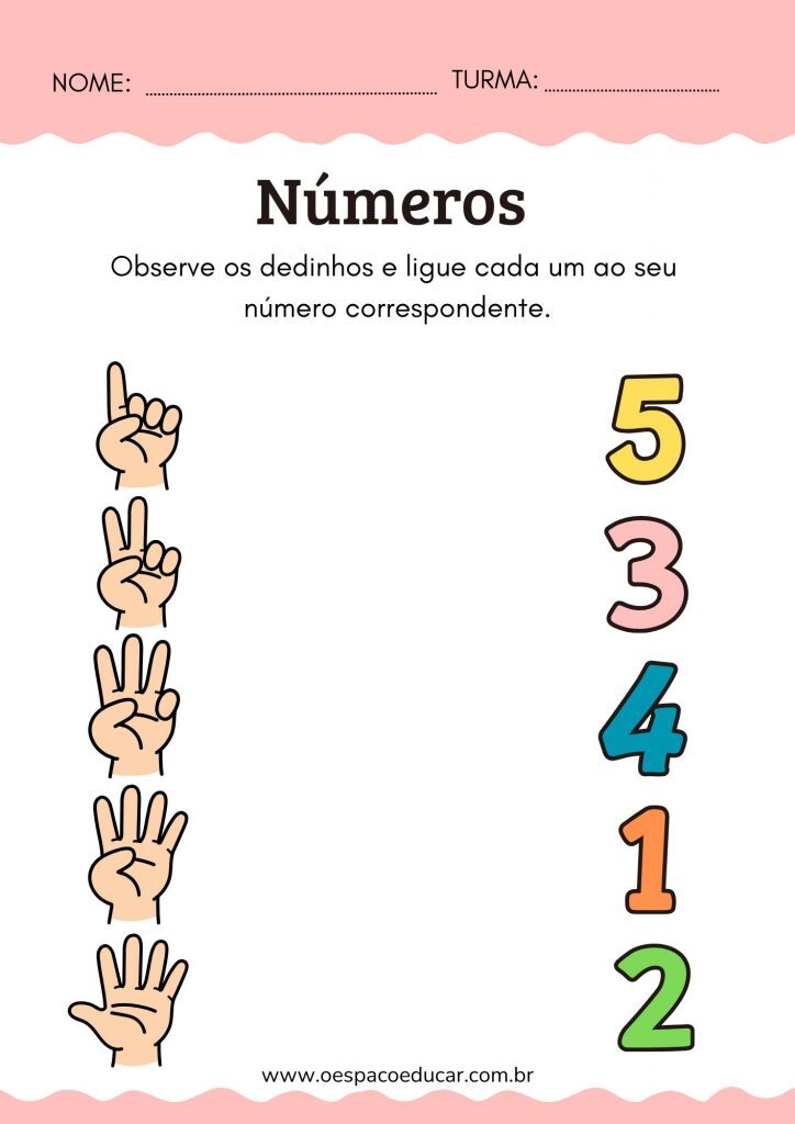 Educação Infantil: atividades números até 5!