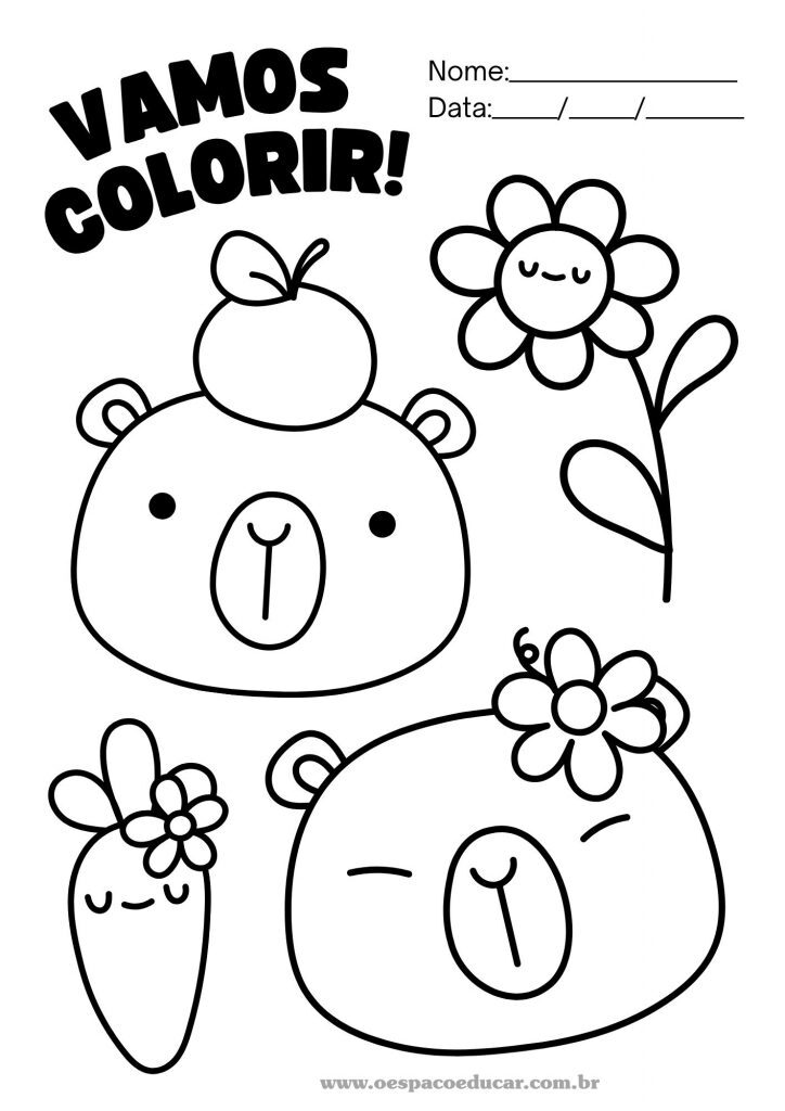 Para colorir: desenhos fofos!