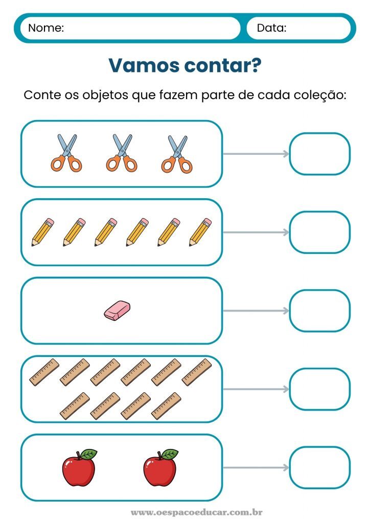 Atividade para imprimir: Vamos contar?
