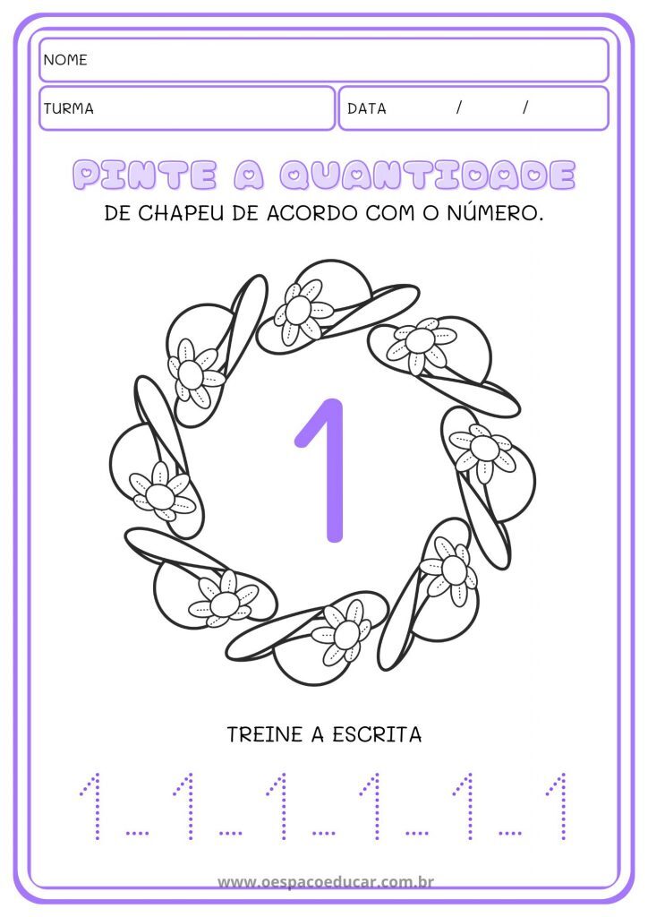 Educação Infantil: atividades números até 10!
