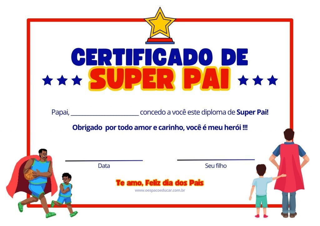 Certificado de Super Pai!
