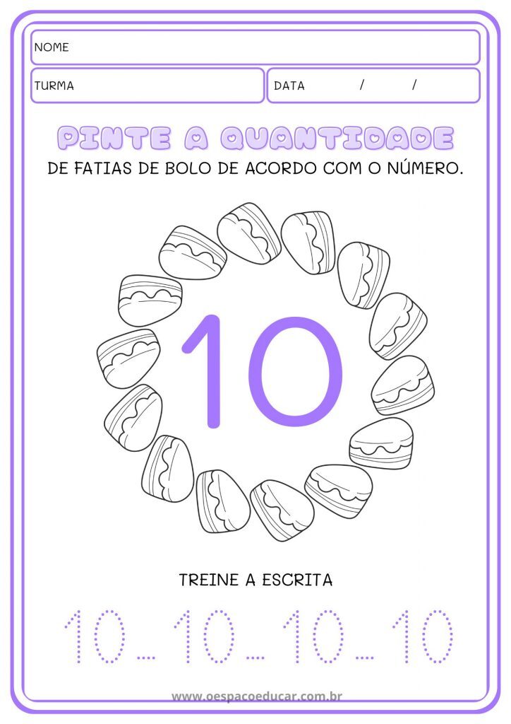 Educação Infantil: atividades números até 10!